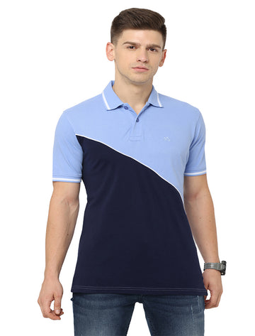 Men Polo Pure Rich Cotton T-Shirt  Blue & navy