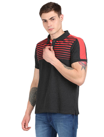 Men Polo Half Sleeve T-Shirt - Pure Rich Cotton - With Print